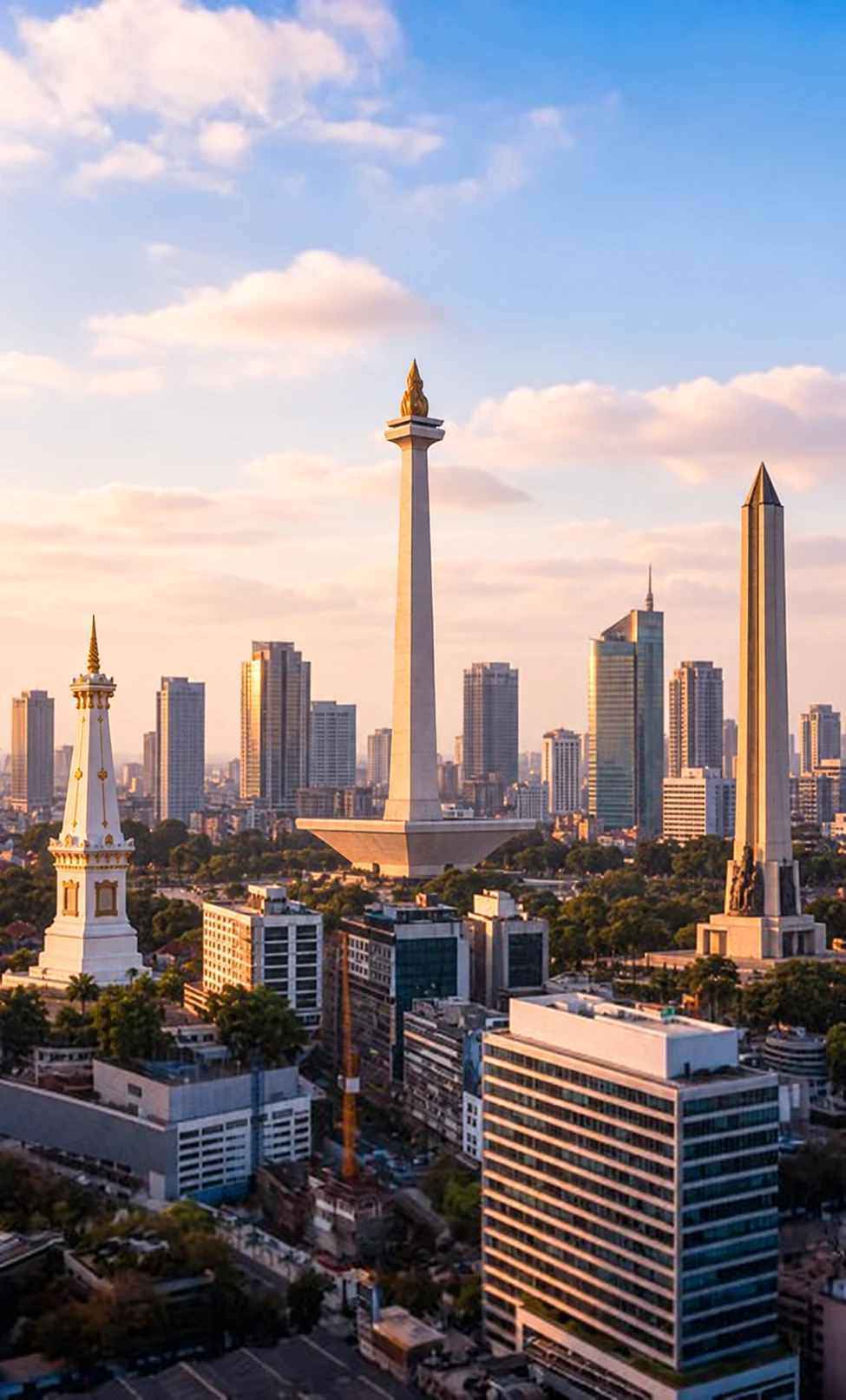 Penanda kota Jakarta, Yogyakarta, dan Surabaya