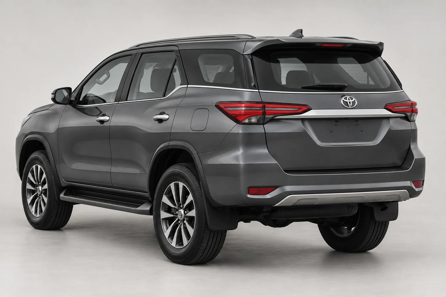 Illustration of Fortuner VRZ from a rear three-quarter angle