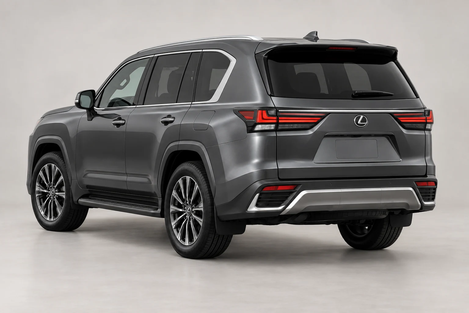 Illustration of Lexus LX 600 from a rear three-quarter angle