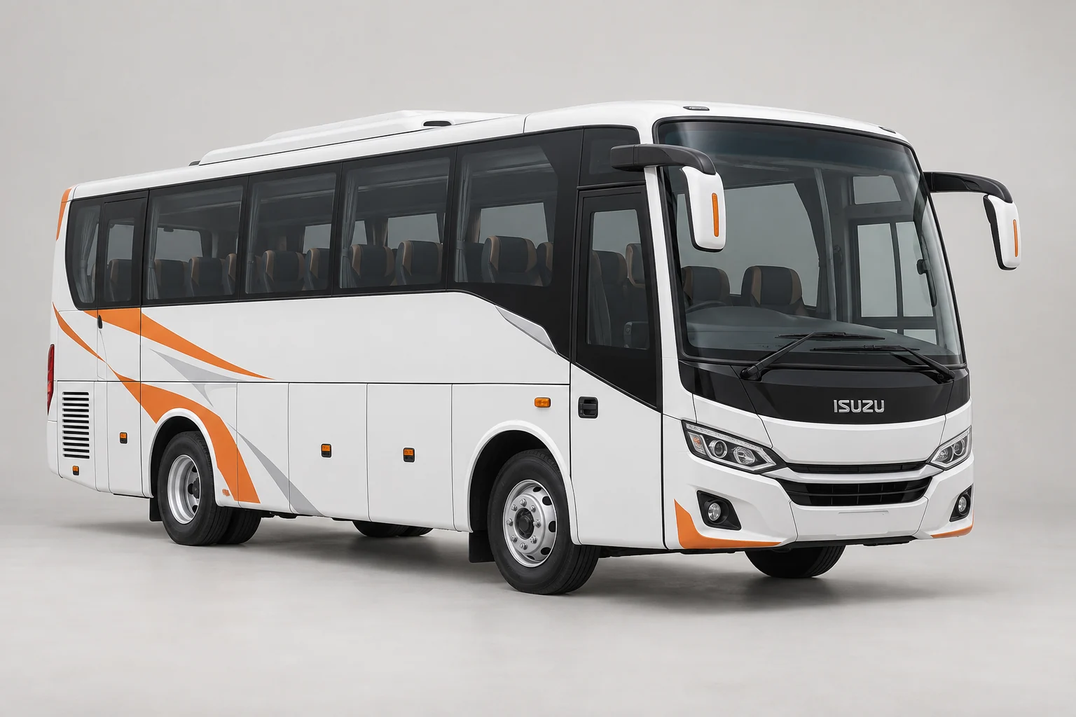 Ilustrasi kendaraan Bus Medium